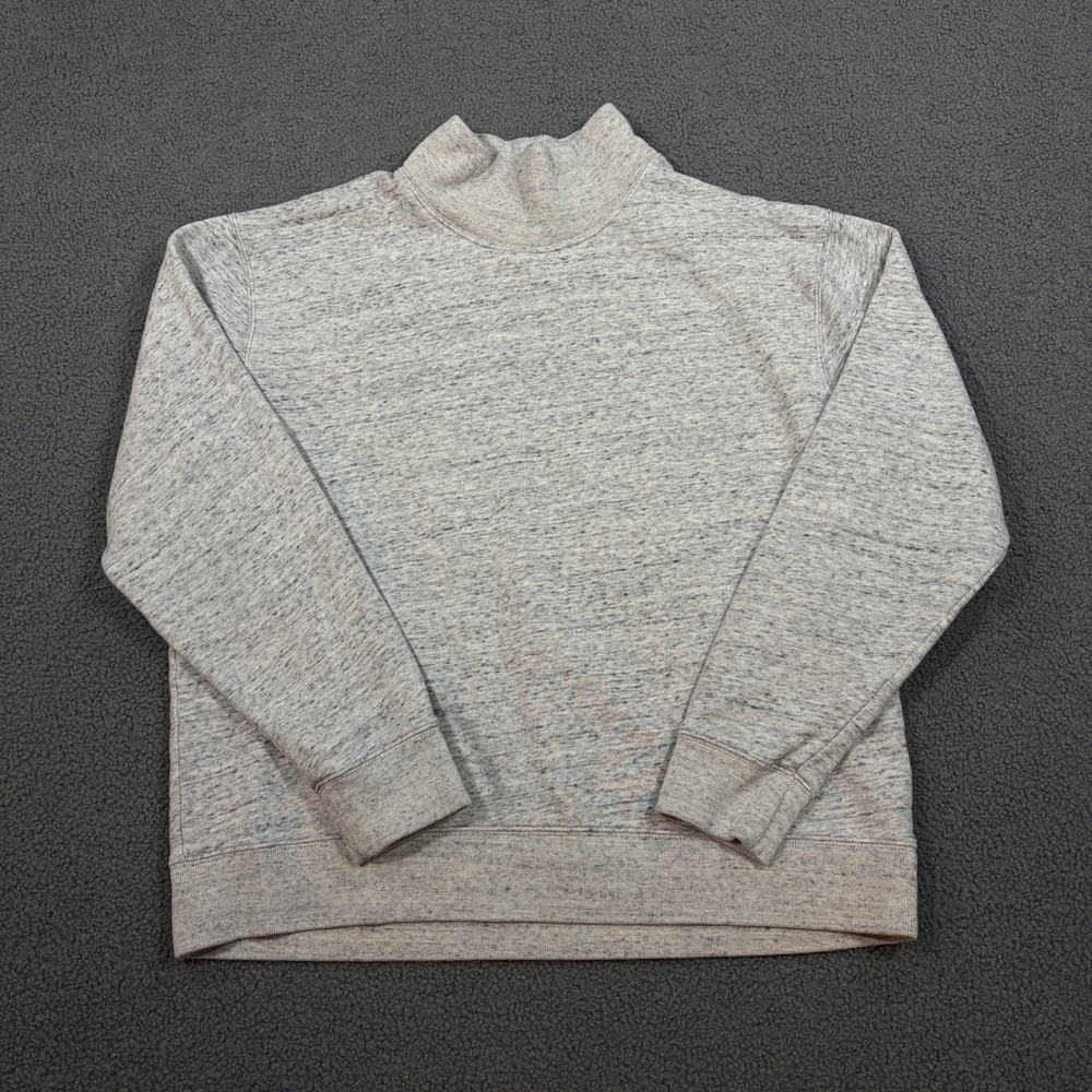 Abercrombie & Fitch Sweatshirt Womens Small Gray Mock Neck Pullover Fleece 8785